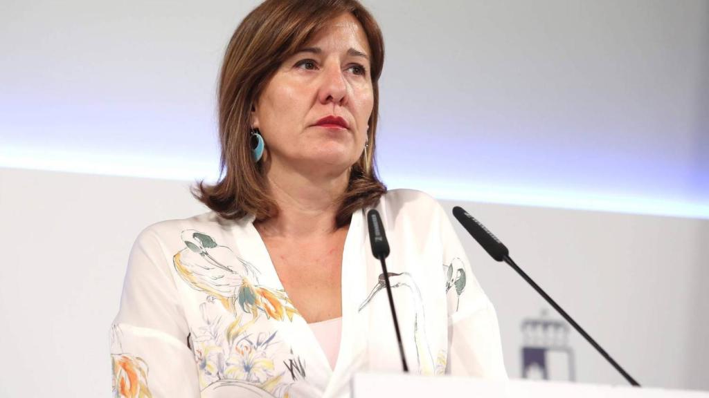 La consejera Blanca Fernández, este martes en rueda de prensa en Toledo. Foto: Óscar Huertas