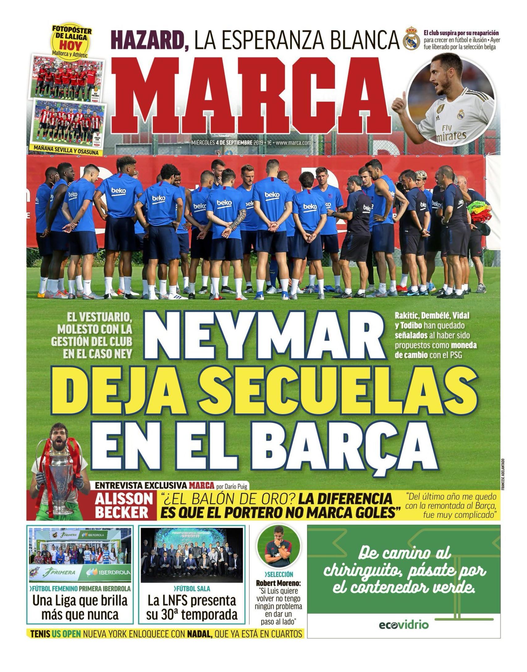 Portada MARCA (4/09/2019)
