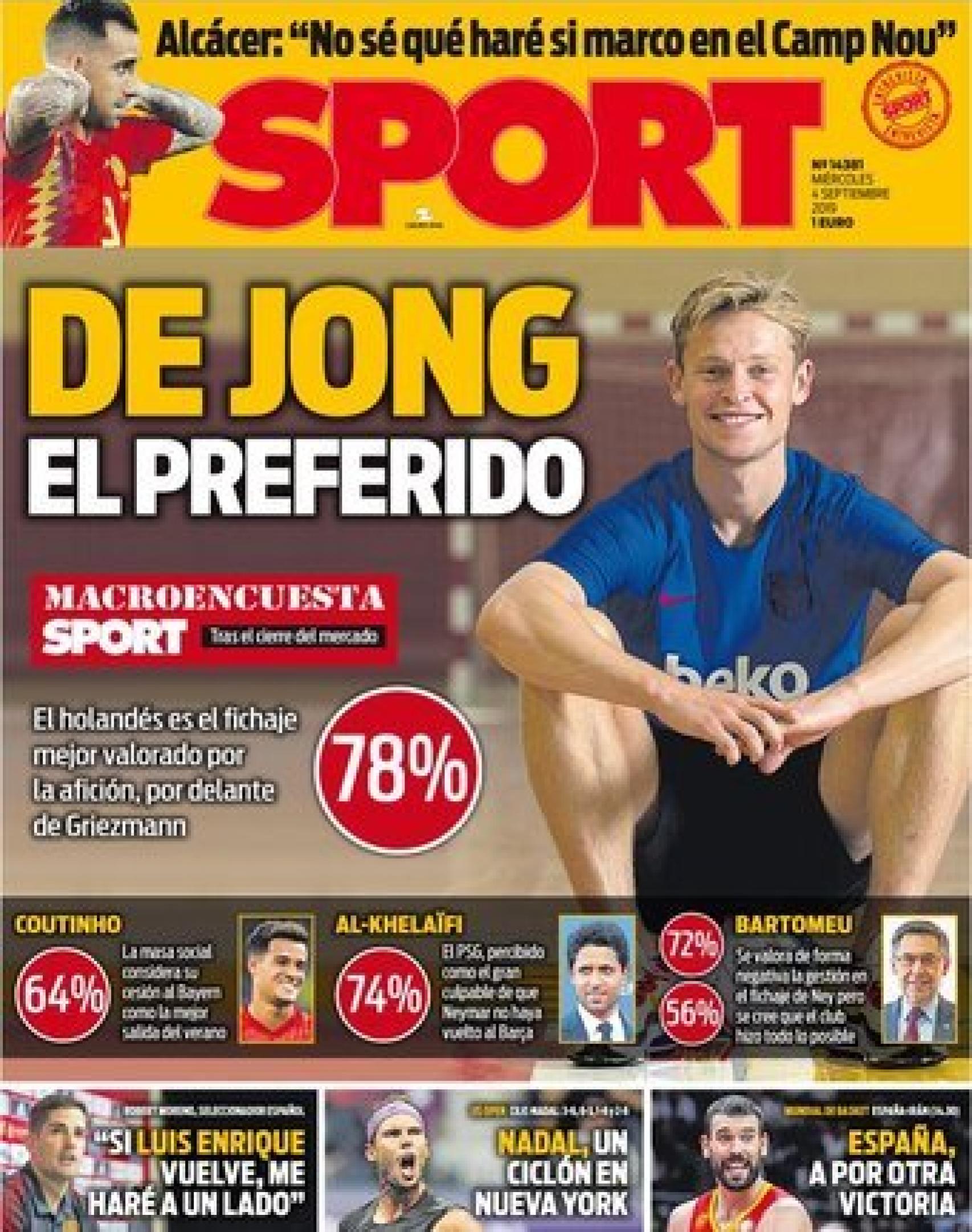Portada SPORT (4/09/2019)