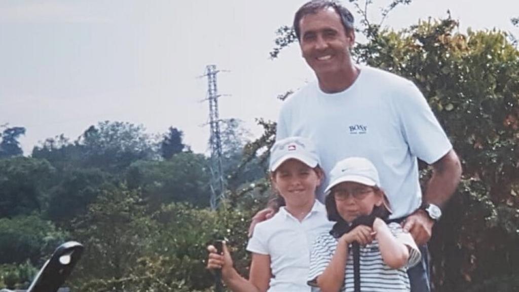 Severiano Ballesteros, Celia Barquín y Carmen Ballesteros Botín.