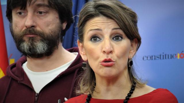 Yolanda Díaz, portavoz de Galicia en Común, dentro del Grupo Confederal de Unidas Podemos.