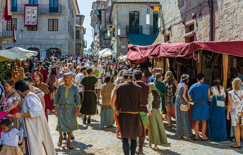Mercado medieval en la Feira Franca