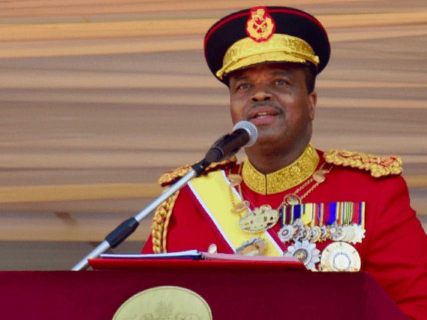 El Rey de Esuatini, Mswati III.
