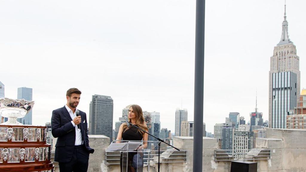 Piqué, en Nueva York durante un acto publicitario de la Copa Davis. Foto: Instagram (@3gerardpique)