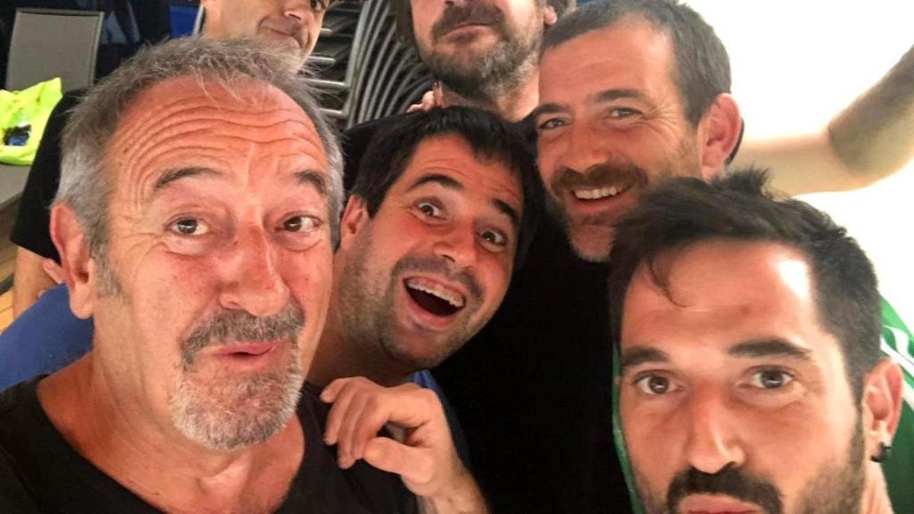 Karlos Arguiñano y sus hijos: Eneko, Zigor, Karlos, Martín y Joseba.