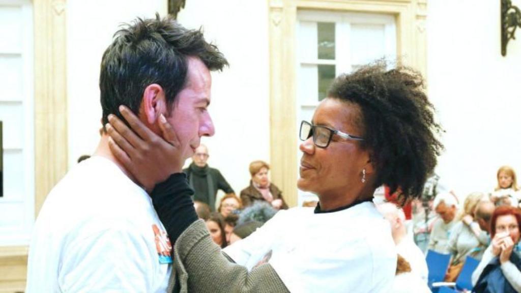 Ana Julia Quezada y Ángel Cruz, padre del niño muerto.