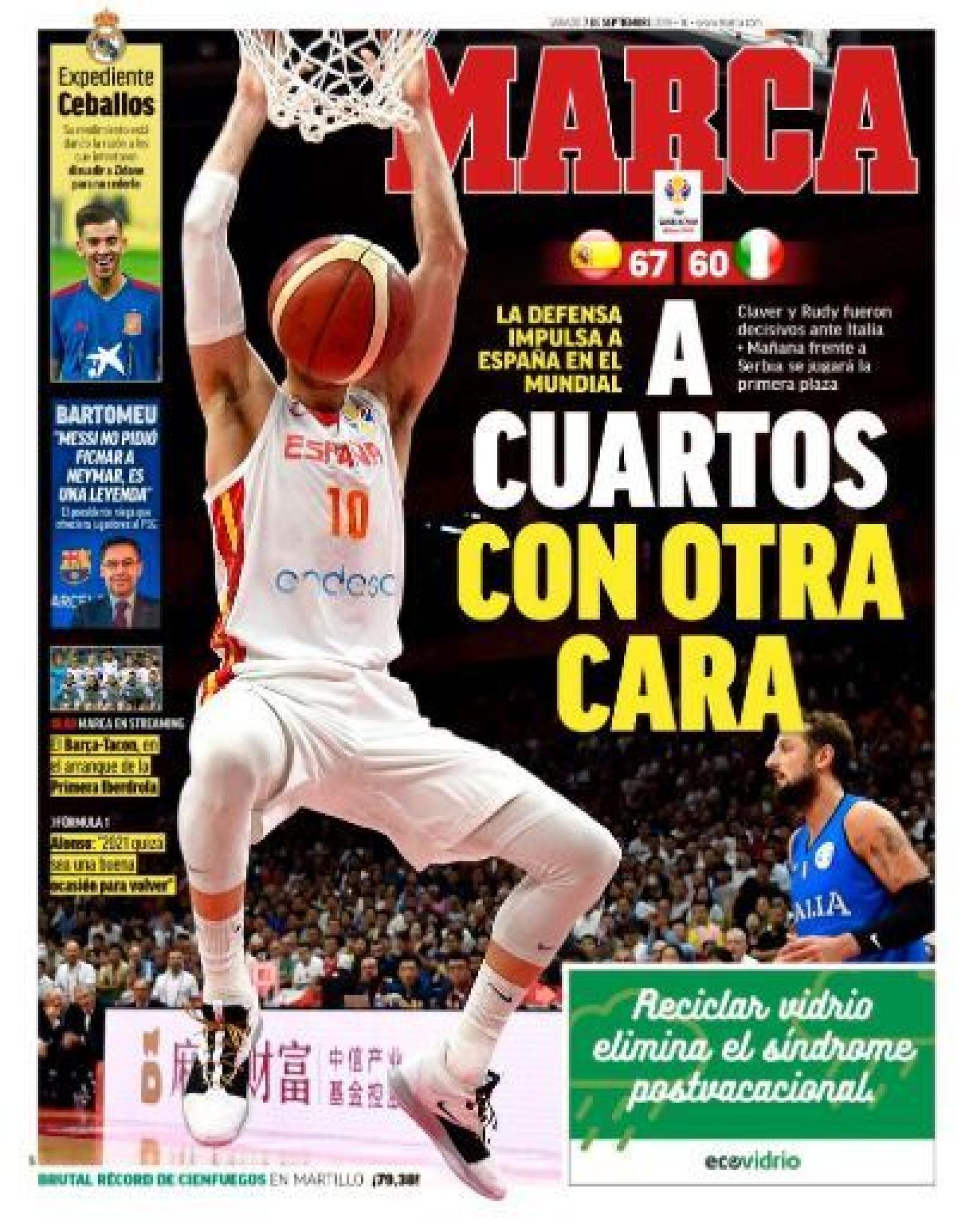 Portada del diario MARCA (07/09/2019)