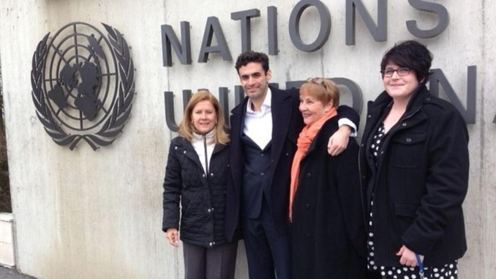 Miguel Hurtado, en Naciones Unidas luchando para que se castiguen los delitos de abusos y agresiones sexuales a menores.