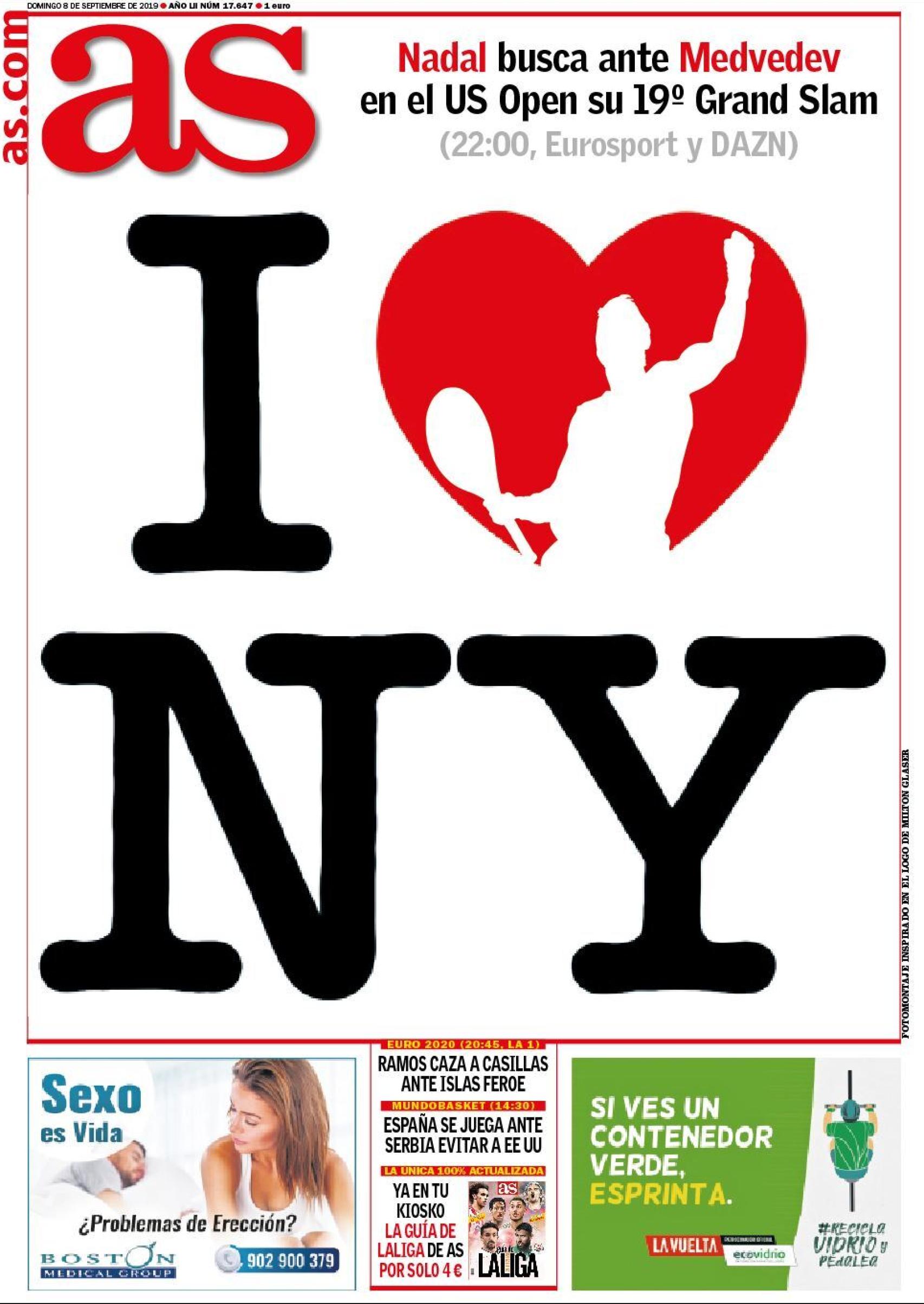 La portada del diario AS (08/09/2019)