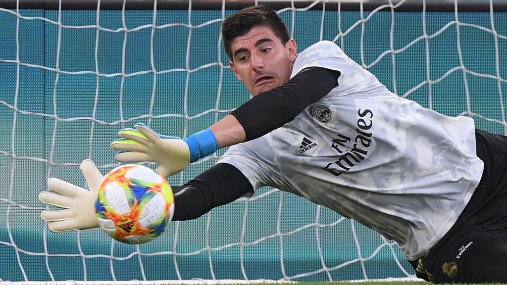 Courtois con el Real Madrid.