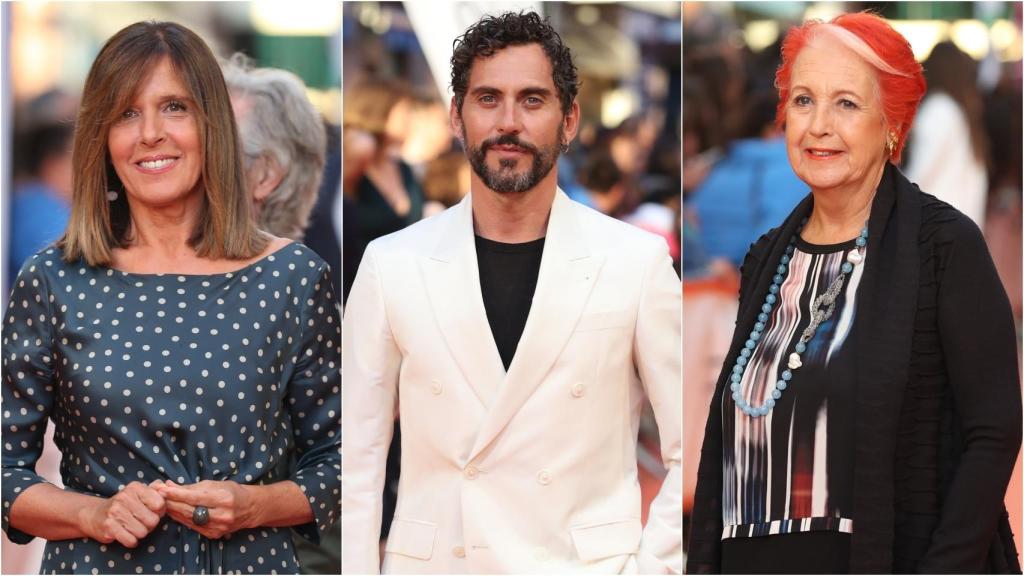Ana Blanco, Paco León y Rosa María Calaf en el FesTVal de Vitoria.