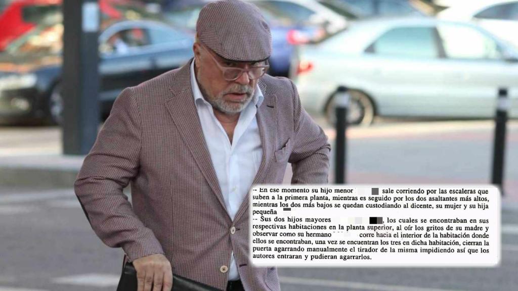 El comisario investigado José Manuel Villarejo y extracto de la denuncia del empresario marbellí Felipe Gómez Zotano.