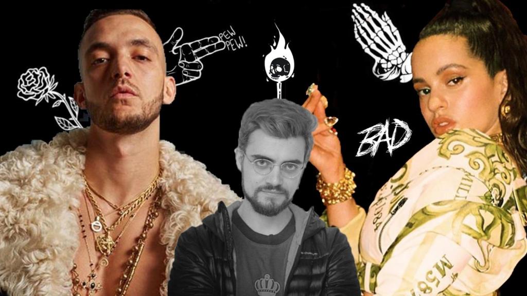 C. Tangana, Rosalía y Ernesto Castro.