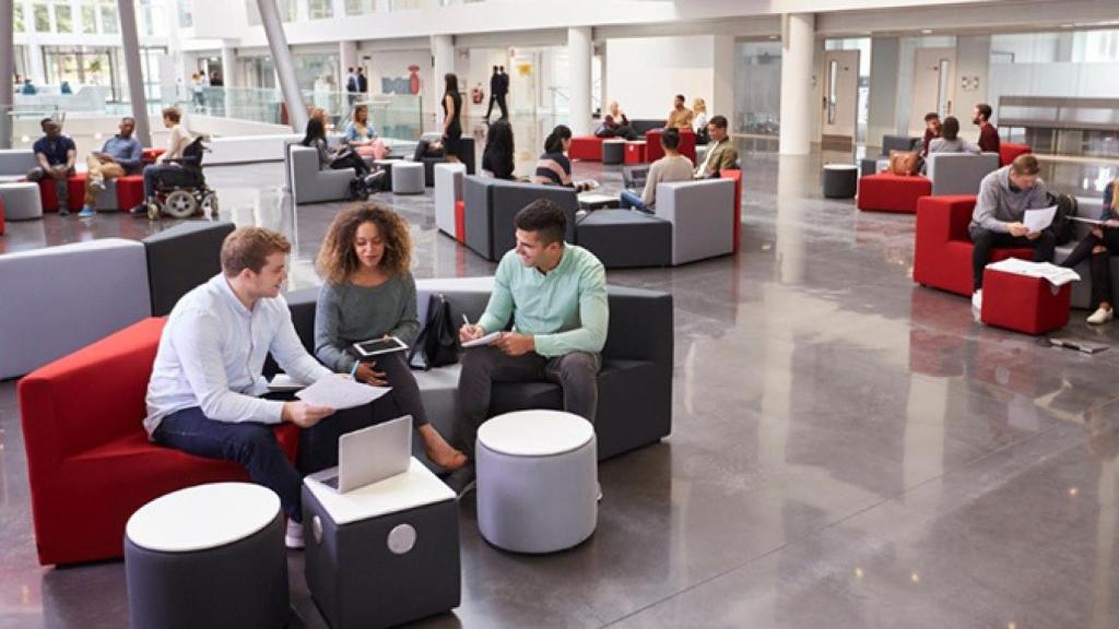 Imagen de una oficina bancaria.