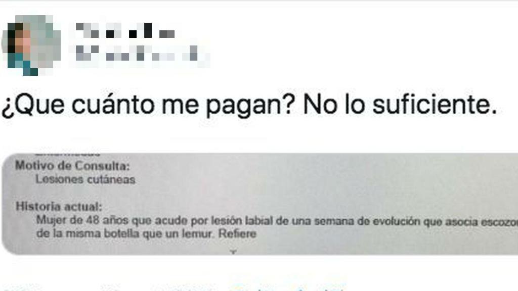 Captura de pantalla con el tuit que se ha hecho viral.