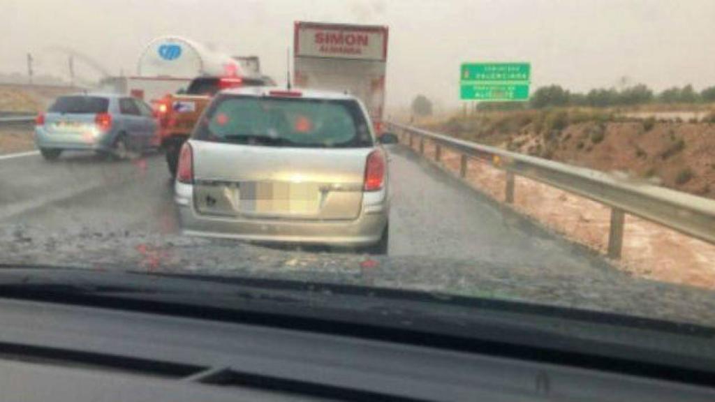 Inundaciones en la A-31 en la provincia de Albacete
