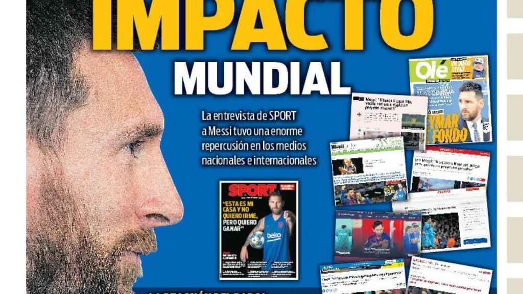 Portada SPORT (13/09/2019)