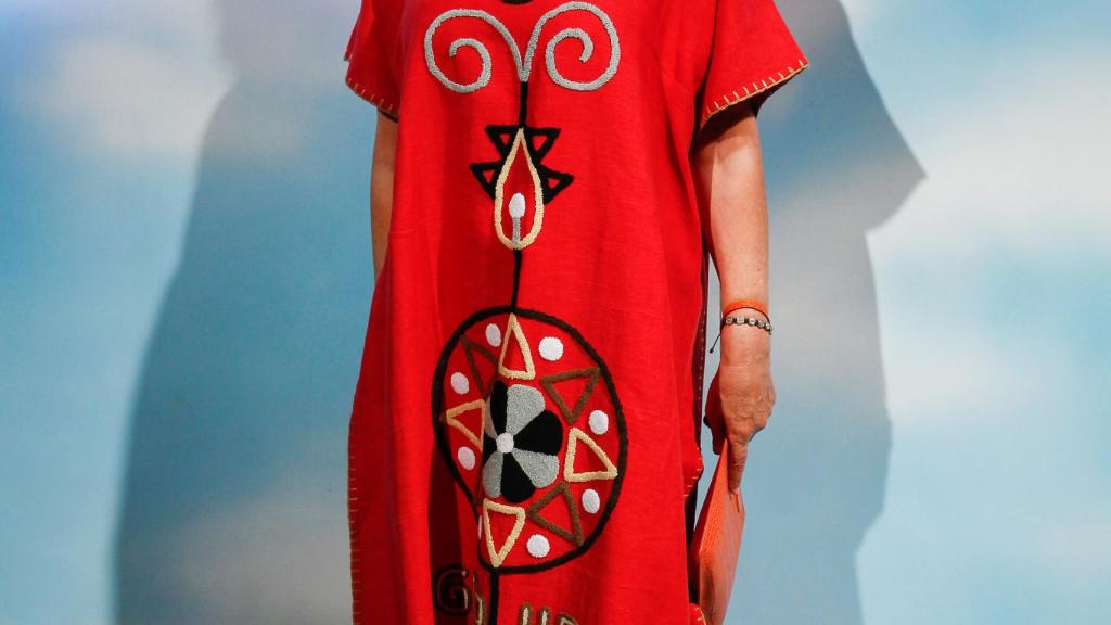 Antonia Dell'Atte no quiso faltar al estreno de la obra de teatro 'La llamada' en Barcelona.