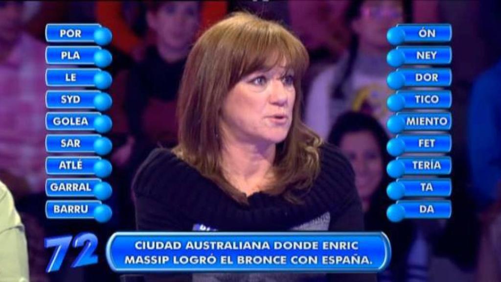 Aparición de Blanca en una de las recientes ediciones de Pasapalabra.