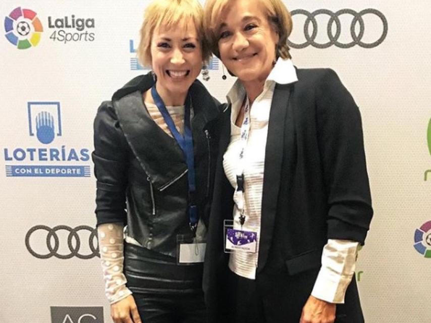 En uno de los actos en los que participaba en los últimos años junto a su sobrina Paula.