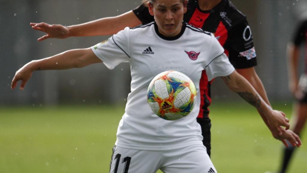 Jessica Martínez, durante el partido entre el Tacón y el Sporting de Huelva. Foto: Twitter (@CD_Tacon)