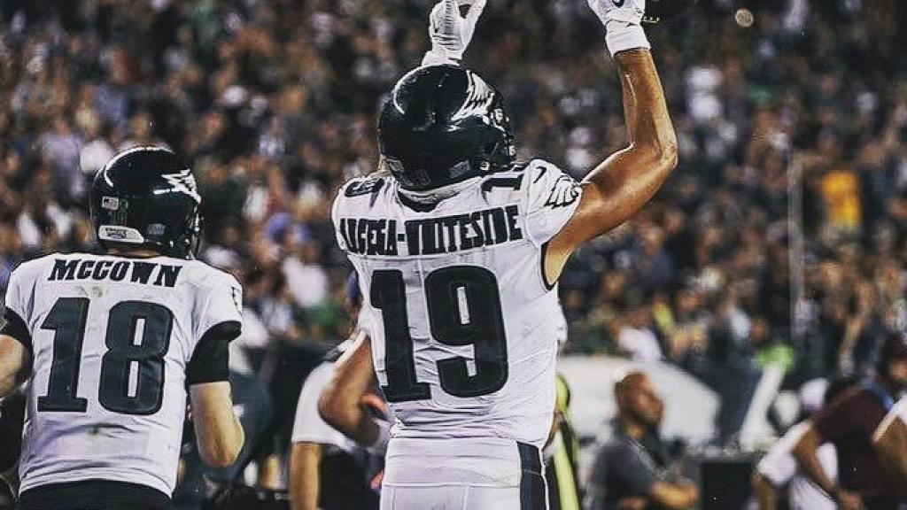 El español J.J. Arcega-Whiteside, jugador de los Philadelphia Eagles. Foto: Instagram (@jjarcega_22)