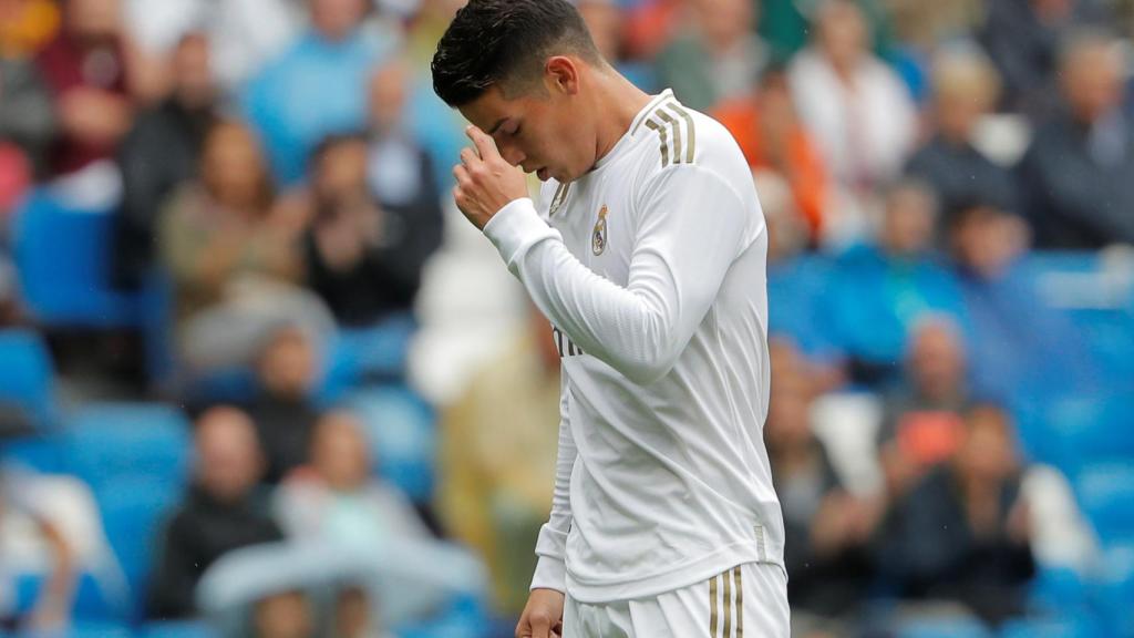 James Rodríguez se lamenta por una ocasión fallada