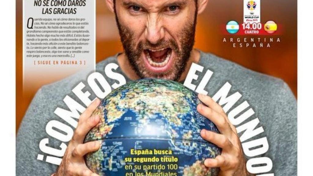 La portada del diario MARCA (15/09/2019)