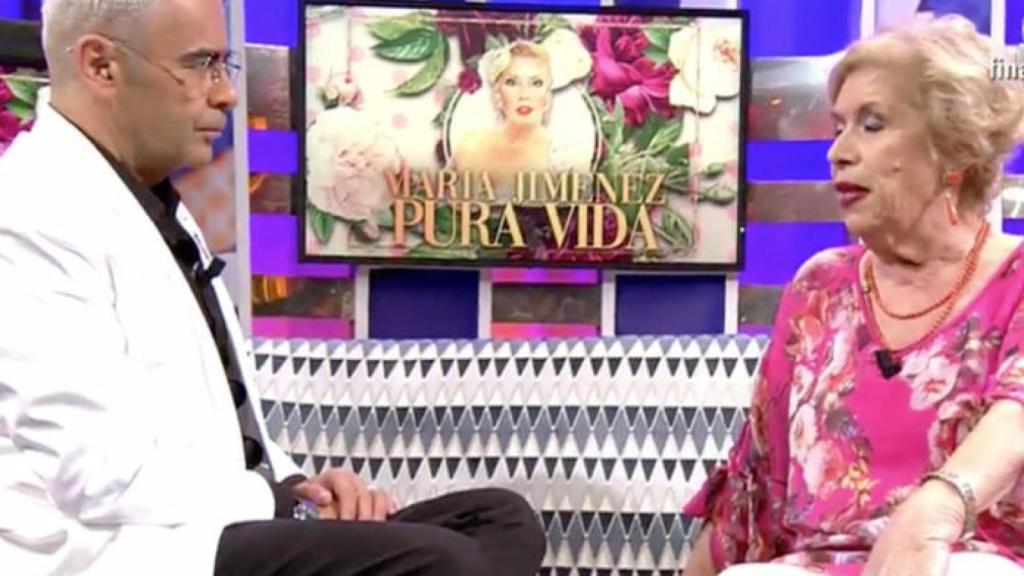Jorge Javier en su entrevista íntima con María Jiménez.