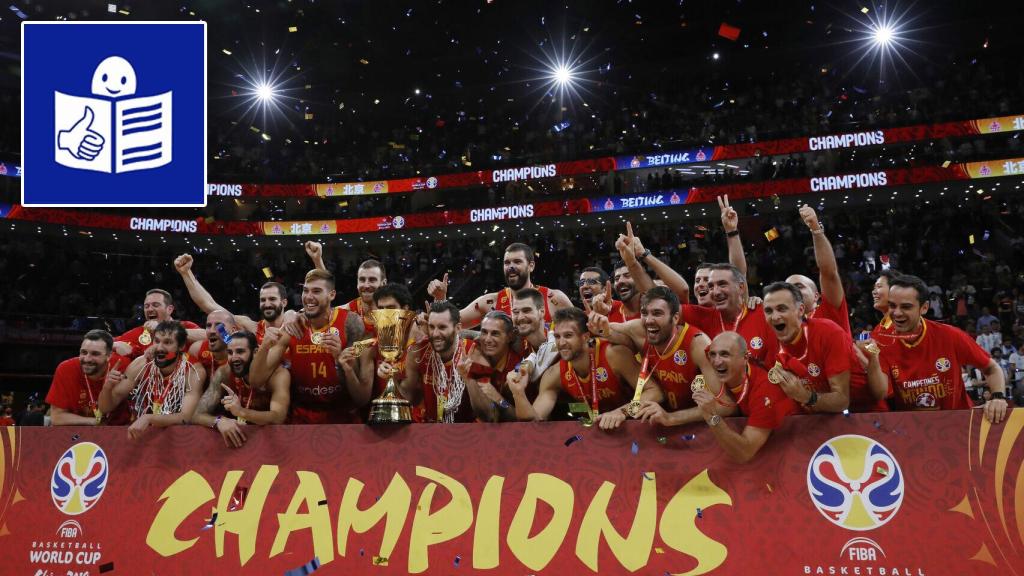 La selección española celebra su victoria como campeona del mundo.