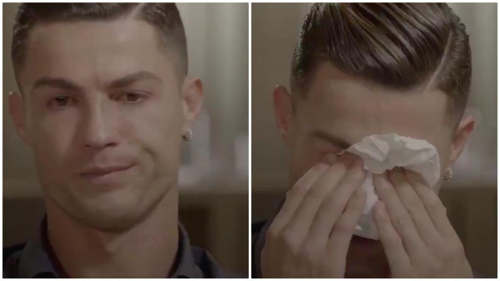 Cristiano rompe a llorar al ver imágenes de su difunto padre