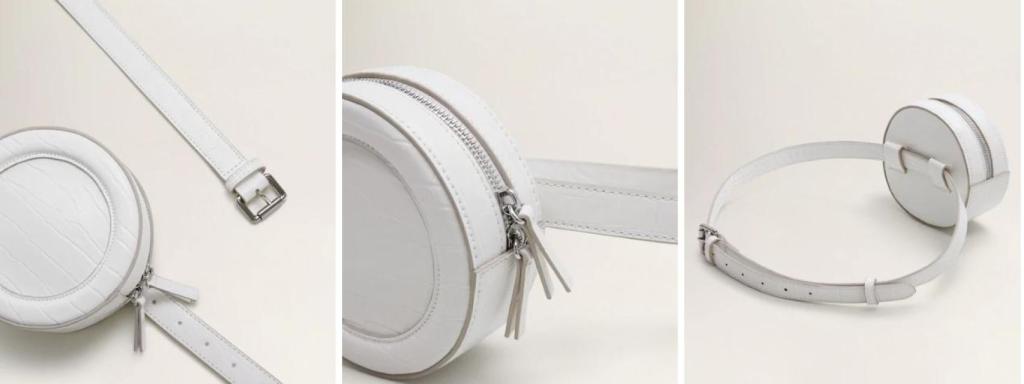 Bolso-riñonera de Mango en color blanco.