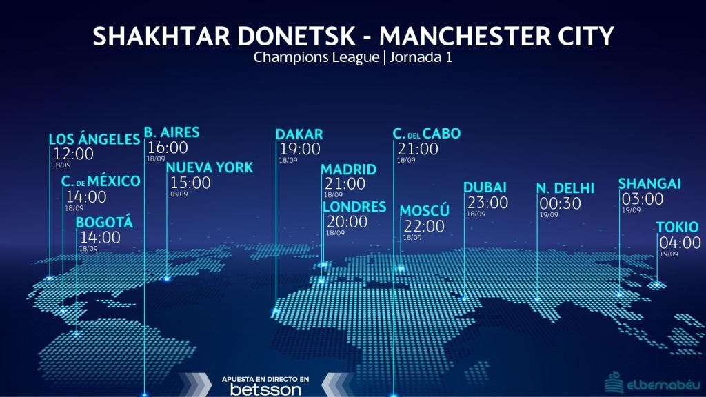 Horario Shaktar - City