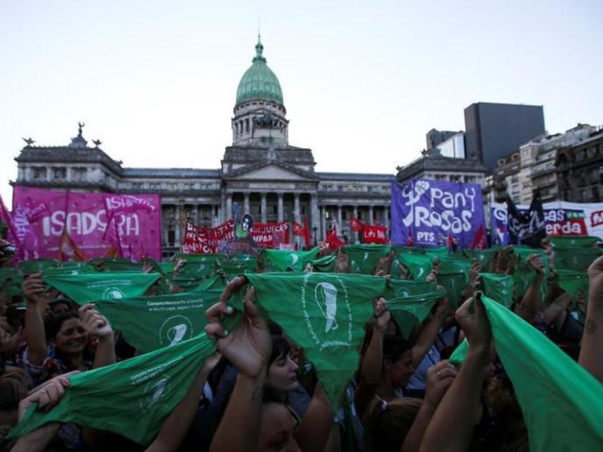 Una manifestación por la despenalización del aborto.
