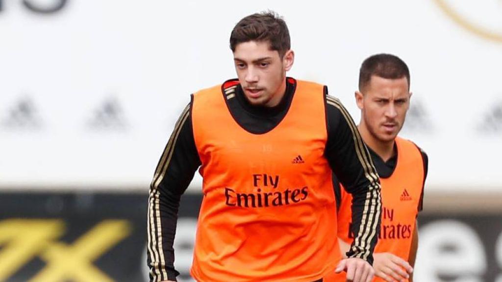 Fede Valverde, en un entrenamiento del Real Madrid