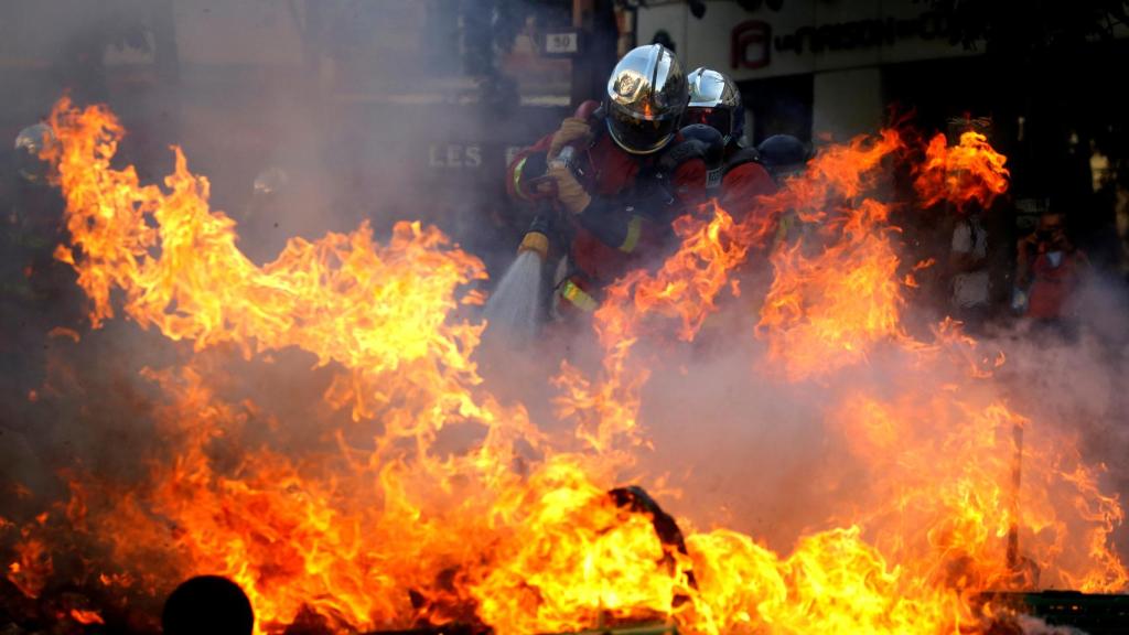 Manifestación de los chalecos amarillos en París.