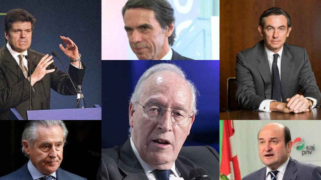 J. Villalonga, Miguel Blesa, J. Mª Aznar, Manuel Pizarro, Álvaro Aresti, Andoni Ortuzar.