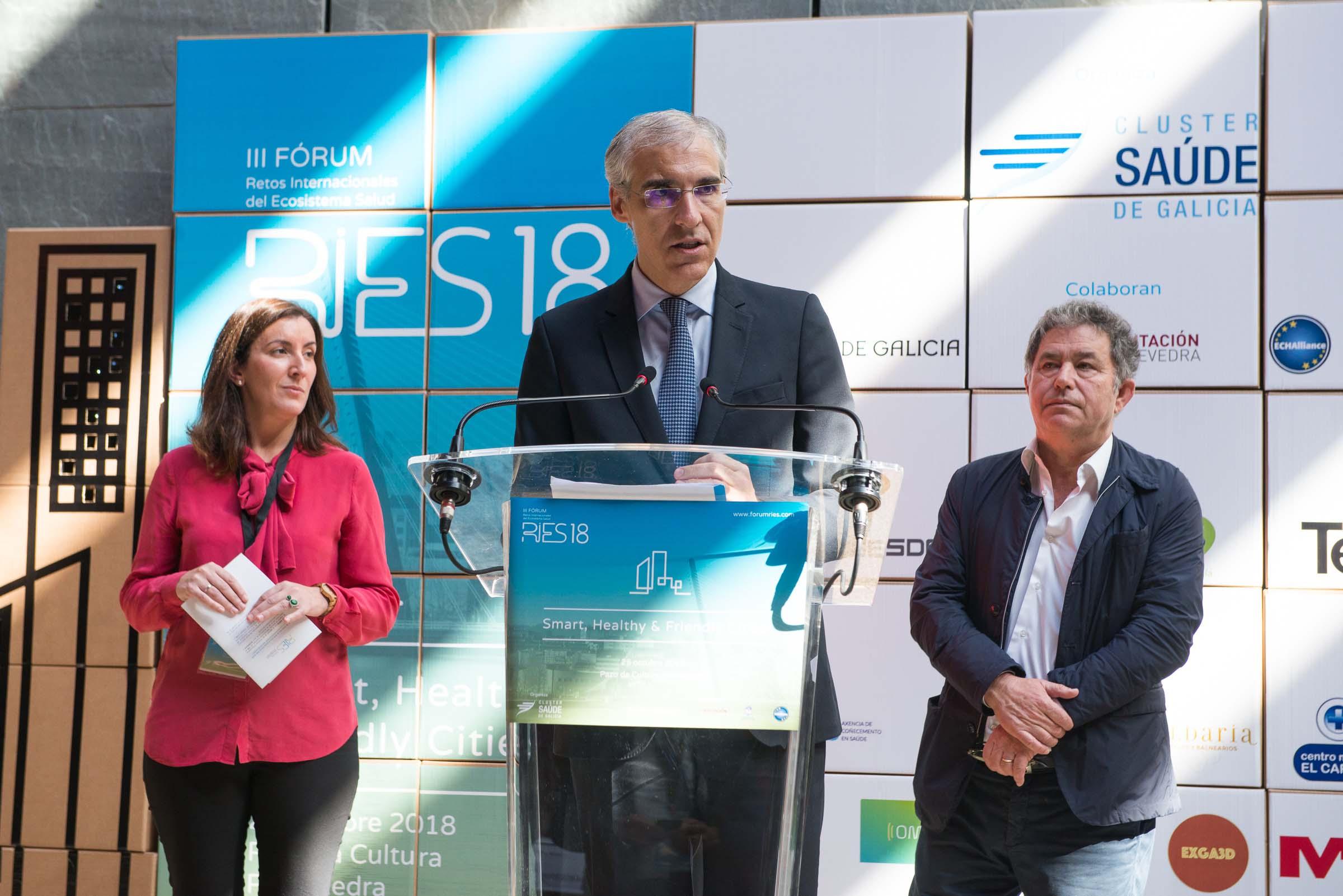 El Conselleiro de Sanidade acudió la pasada edición, celebrada en Pontevedra (Cluster Saúde-Ries 2018)