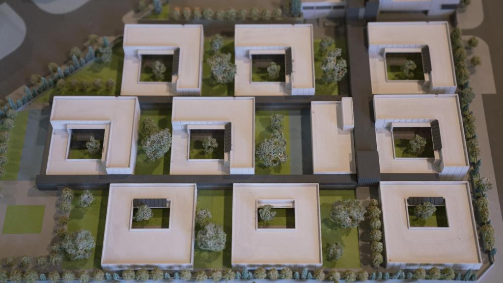 Maqueta de las Unidades de Vida del centro.