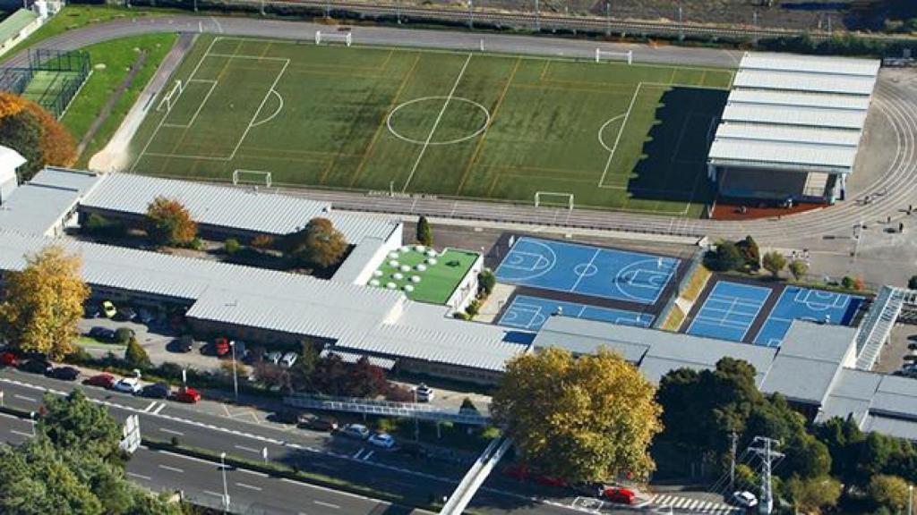 Vista aérea del colegio Santa María del Mar de A Coruña
