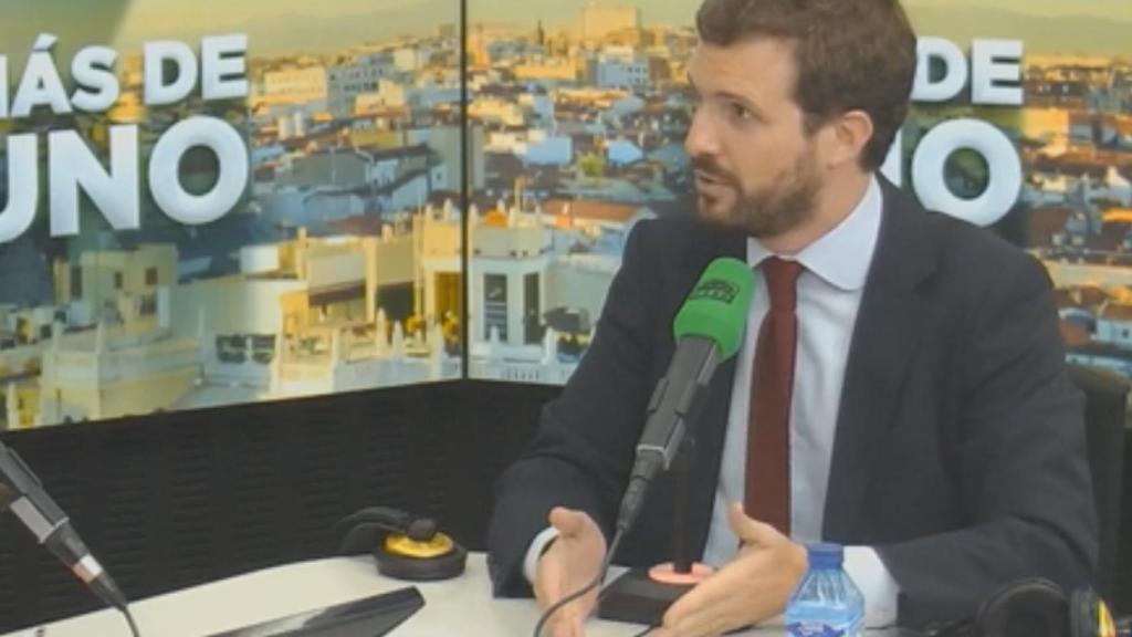 Pablo Casado durante la entrevista en Onda Cero.