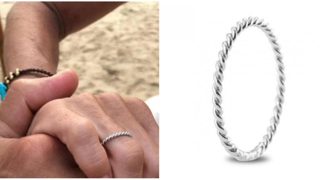 A la izquierda, la imagen de la alianza de Patiño, y a su lado la captura del anillo en la web e ARGYOR.