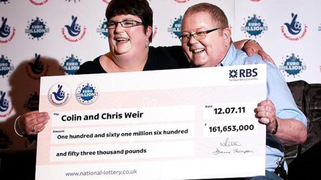 Colin y Chris Weir, cuando ganaron el bote del Euromillones.