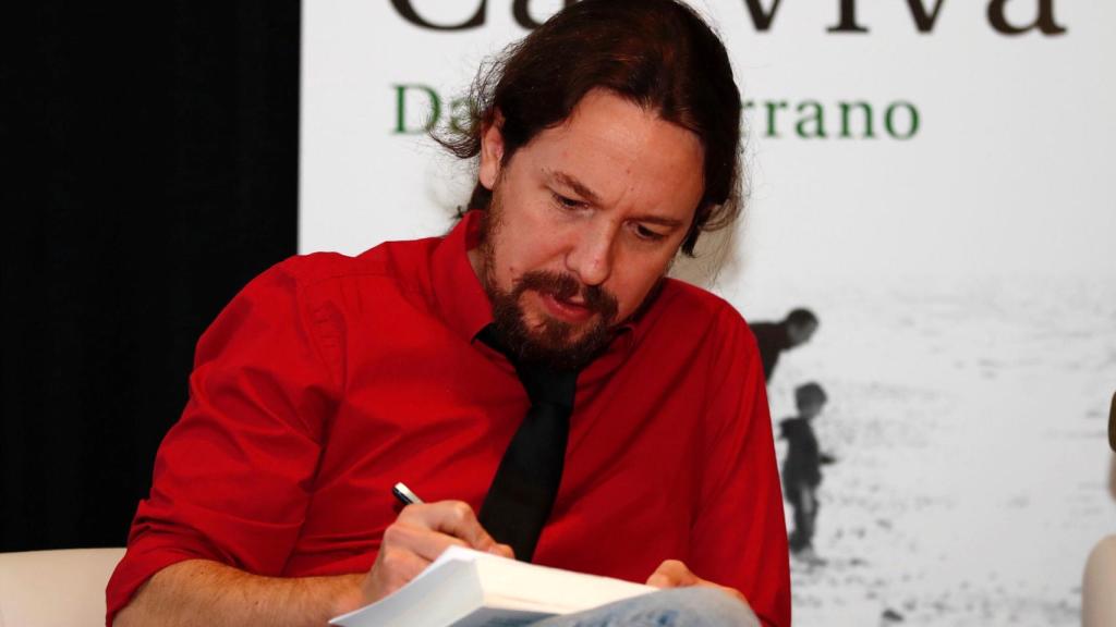 Pablo Iglesias, en la presentación del libro 'Cal viva', de Daniel Serrano.