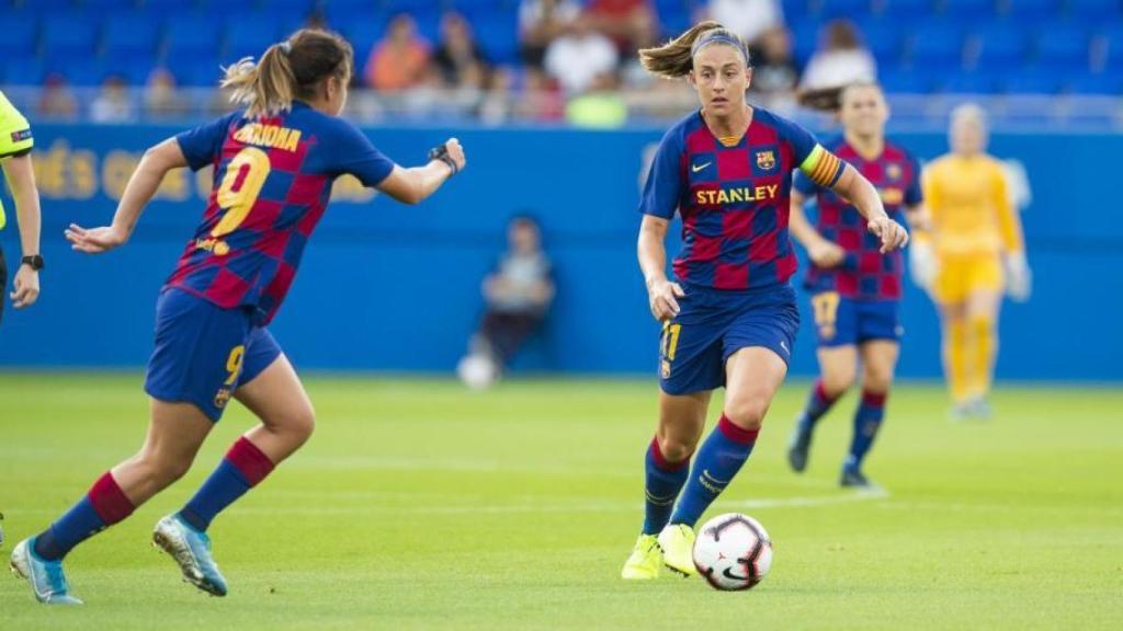 Barcelona femenino-Juventus. Foto: Twitter (@FCBfemeni)