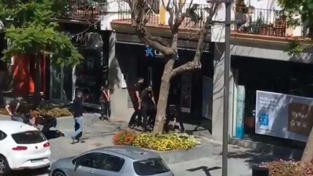 Imagen del atraco captada por el  Sindicato del Cuerpo Nacional de Policía