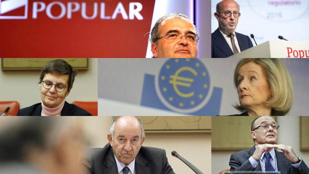 Ángel Ron, Emilio Saracho, Elke Köing, Daniéle Nouy, MAFO y Luis Mª Linde.