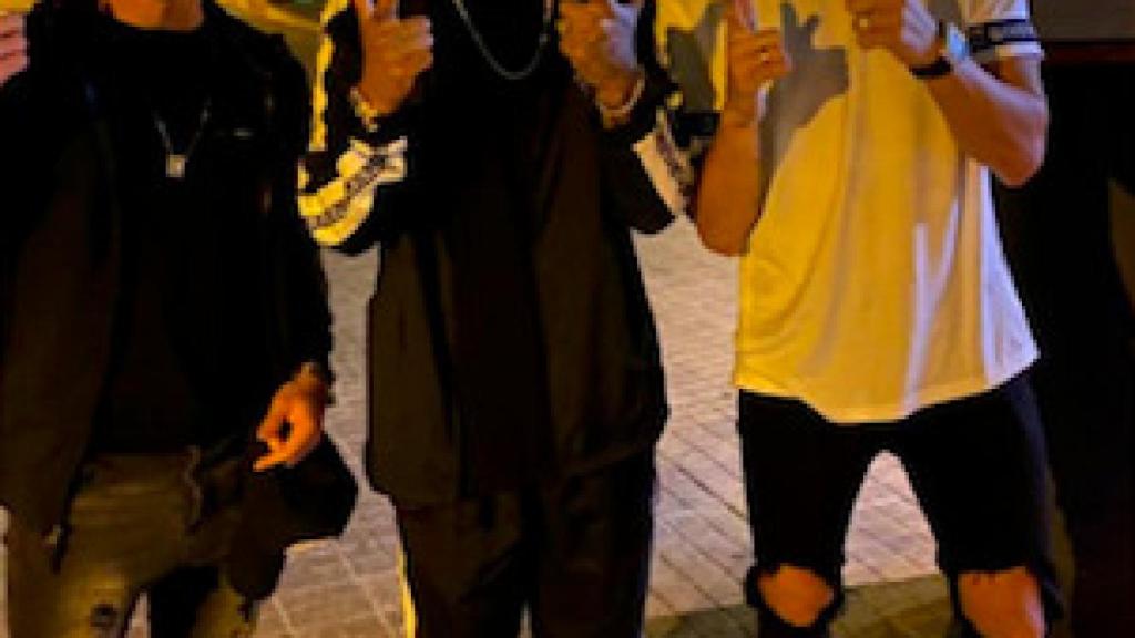 Athur Melo, Neymar y Leo Baptistao. Foto: Instagram (@neymarjr)