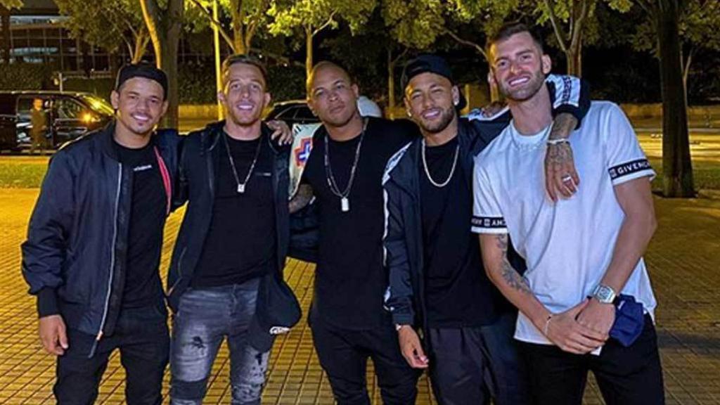 Athur Melo, Neymar y Leo Baptistao. Foto: Instagram (@neymarjr)