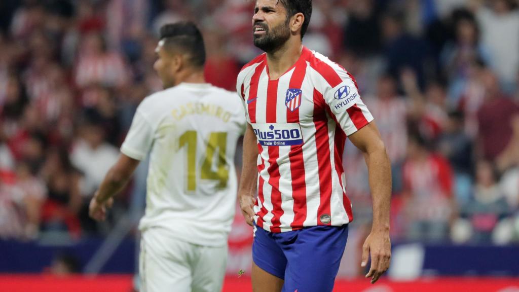 Diego Costa, en un momento del derbi madrileño